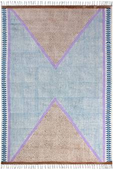 Home Decor Blue Hand Woven Rag Rug Bohemia Kilim Rug Entryway Throw Rug