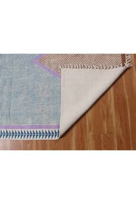 Home Decor Blue Hand Woven Rag Rug Bohemia Kilim Rug Entryway Throw Rug 5