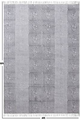 Cotton Rugs Handmade Area Rugs Hand Block Printed Boho Kilim Home Decor Carpet 3