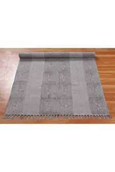 Cotton Rugs Handmade Area Rugs Hand Block Printed Boho Kilim Home Decor Carpet
