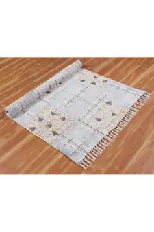 Indian Hand Block Printed Durries Soft Cotton Area Rugs Bathroom Rugs outdoor Mats