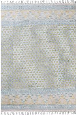 Handmade Cotton Kilim Boho Print Geometric Area Rug India Cotton Carpet 1