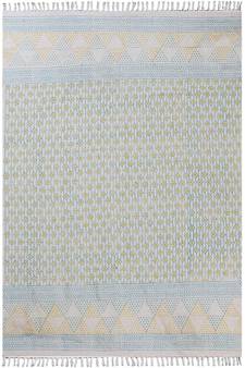 Handmade Cotton Kilim Boho Print Geometric Area Rug India Cotton Carpet