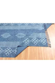 Indian Handmade Block Printed Cotton Durries Yoga Mat Outdoor Carpet