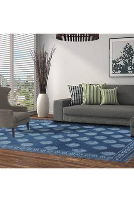 Living Room Cotton Kilim Rug Yoga Garden Carpet Hand Block Printed Dhurrie 2