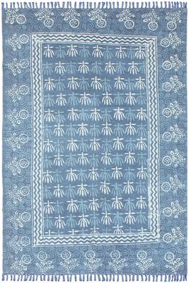 Home Decor Kilim Handmade Pure Cotton Carpet Hand Block Printed Dhurrie 1
