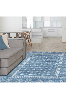Home Decor Kilim Handmade Pure Cotton Carpet Hand Block Printed Dhurrie 2
