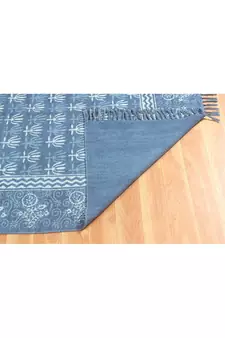 Home Decor Kilim Handmade Pure Cotton Carpet Hand Block Printed Dhurrie