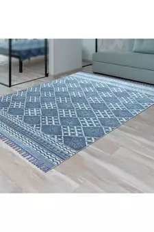 Indian Flat Weave Rug Hand Block Print Yoga Kilim Outdoor Area Dhurrie