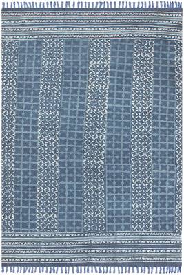 Handmade Pure Cotton Carpet Natural Color Printed Rug Indian Flat Weave Kilim Rug 1