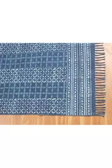 Handmade Pure Cotton Carpet Natural Color Printed Rug Indian Flat Weave Kilim Rug