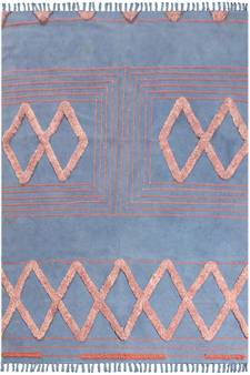 Hand Block Printed Dhurrie Home Decor Kilim Handmade Pure Cotton Carpet
