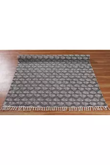 Yoga Garden Carpet Living Room Cotton Kilim Rug Hand Block Printed Dhurrie