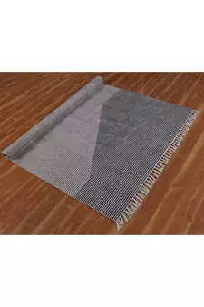 Handmade Pure Cotton Carpet Dining Room Rug Hand Block Printed Dhurrie
