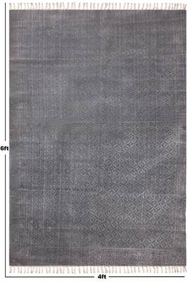 Geometric Area Carpet Indian Hand Block Print Dhurrie Natural Color Printed Rug 3