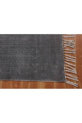 Geometric Area Carpet Indian Hand Block Print Dhurrie Natural Color Printed Rug 5