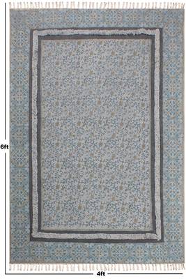 Eco Friendly Dhurrie Geometric Area Kilim Hand-Woven Rug Indian Cotton Carpet 3