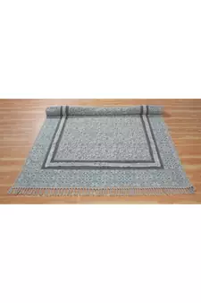 Eco Friendly Dhurrie Geometric Area Kilim Hand-Woven Rug Indian Cotton Carpet