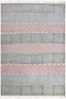 Natural Geometric Area Rug Dining Room Kilim Dhurrie Indian Cotton Carpet 1