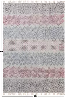 Children Playroom Carpet Cotton Rugs Natural Durries Study Room Rugs Kilim