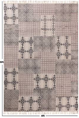 Indian Natural Rug Yoga Kilim Garden Area Carpet Hand Block Printed Dhurrie 3