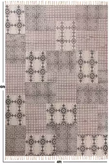 Indian Natural Rug Yoga Kilim Garden Area Carpet Hand Block Printed Dhurrie
