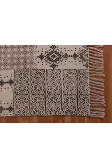 Indian Natural Rug Yoga Kilim Garden Area Carpet Hand Block Printed Dhurrie