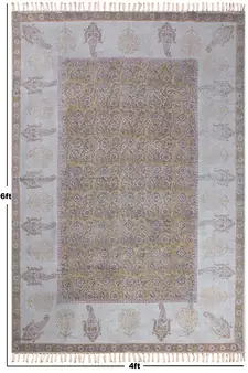 Dining Room Kilim Dhurrie Natural Eco-Friendly Area Rug Indian Cotton Carpet