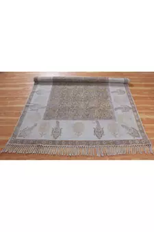 Dining Room Kilim Dhurrie Natural Eco-Friendly Area Rug Indian Cotton Carpet