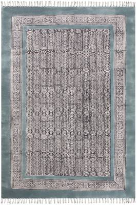Flat Weave Area Dhurrie Indian Hand-Woven Rug Hand Block Print Kilim Yoga Carpet 1
