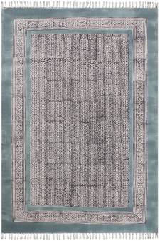 Flat Weave Area Dhurrie Indian Hand-Woven Rug Hand Block Print Kilim Yoga Carpet