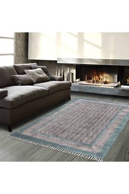 Flat Weave Area Dhurrie Indian Hand-Woven Rug Hand Block Print Kilim Yoga Carpet 2