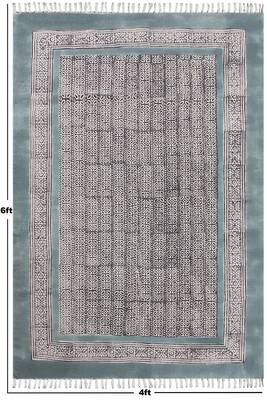 Flat Weave Area Dhurrie Indian Hand-Woven Rug Hand Block Print Kilim Yoga Carpet 3