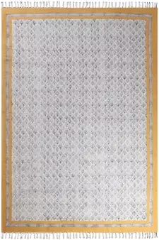 Natural Block Printed Rug Handmade Pure Cotton Carpet Indian Flat Weave Rug