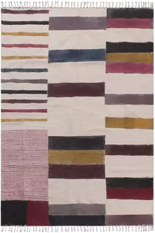 Hand Block Printed Dhurrie Home Decor Kilim Handmade Pure Cotton Carpet