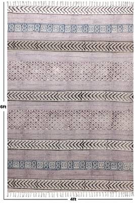 Flat Weave Rug Handmade Pure Cotton Carpet Floor Area Kilim Dhurrie 3