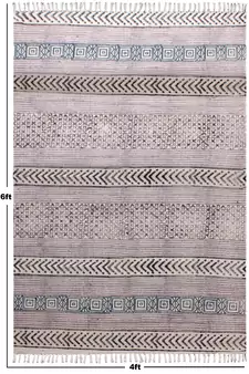 Flat Weave Rug Handmade Pure Cotton Carpet Floor Area Kilim Dhurrie