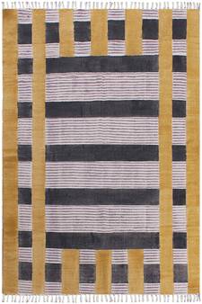 Hand Block Print Kilim Rug Handmade Pure Cotton Carpet Indian Natural Dhurrie