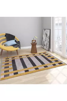 Hand Block Print Kilim Rug Handmade Pure Cotton Carpet Indian Natural Dhurrie
