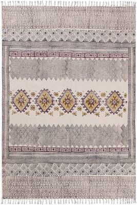Indian Moroccan Rug Handmade Block Printed Cotton Durries Yoga Mat Outdoor Carpet 1