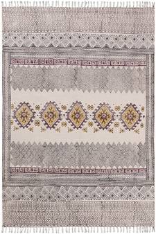 Indian Moroccan Rug Handmade Block Printed Cotton Durries Yoga Mat Outdoor Carpet