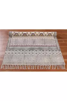 Indian Moroccan Rug Handmade Block Printed Cotton Durries Yoga Mat Outdoor Carpet