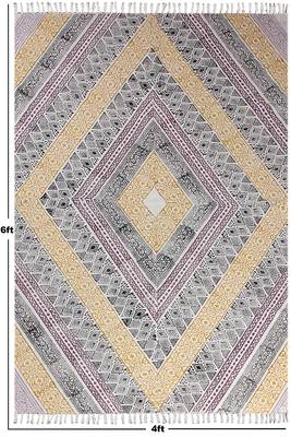 Flat Weave Kilim Dhurrie Geometric Handmade Pure Cotton Carpet Kitchen Rug 3
