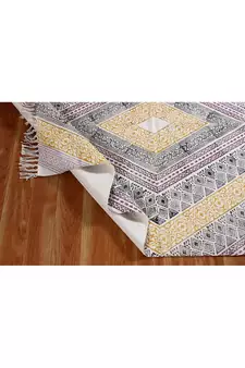 Flat Weave Kilim Dhurrie Geometric Handmade Pure Cotton Carpet Kitchen Rug