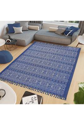 Outdoor Mat Kitchen Rugs Indian Hand Block Printed Cotton Durries Garden Area Rug 2