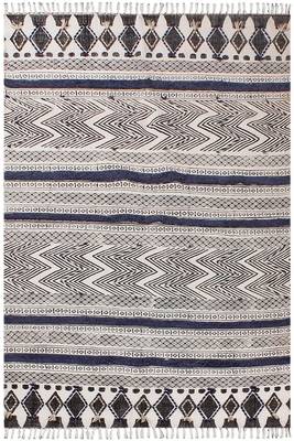 Bohemian Dining room rug Indian Handmade rug Cotton Area Rug Living room Rug 1