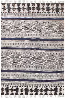 Bohemian Dining room rug Indian Handmade rug Cotton Area Rug Living room Rug