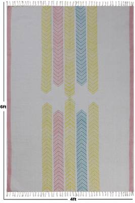 Kitchen Area Mat Study Room Rug Hand Block Printed Cotton Durries Yoga Rug 3