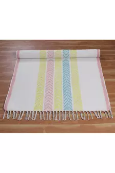 Kitchen Area Mat Study Room Rug Hand Block Printed Cotton Durries Yoga Rug