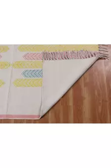 Kitchen Area Mat Study Room Rug Hand Block Printed Cotton Durries Yoga Rug